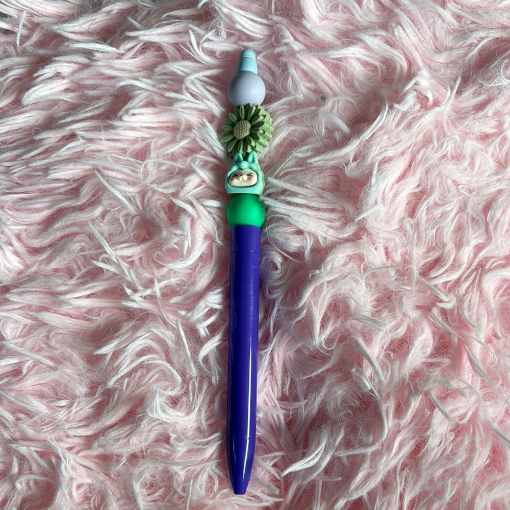 Colorful Novelty Pen with Flower Topper